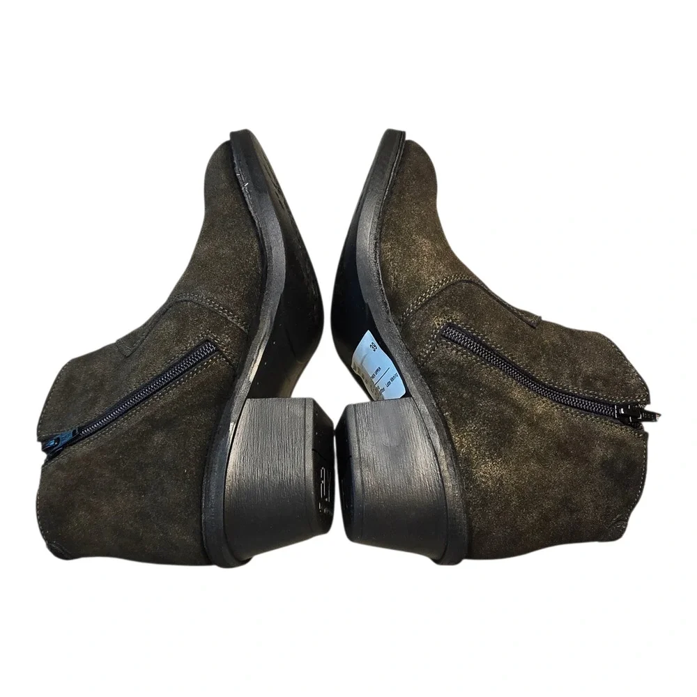 Fly London Ankle Boots Womens Size 39 Griffon Olive Leather Earthy Grunge Urban